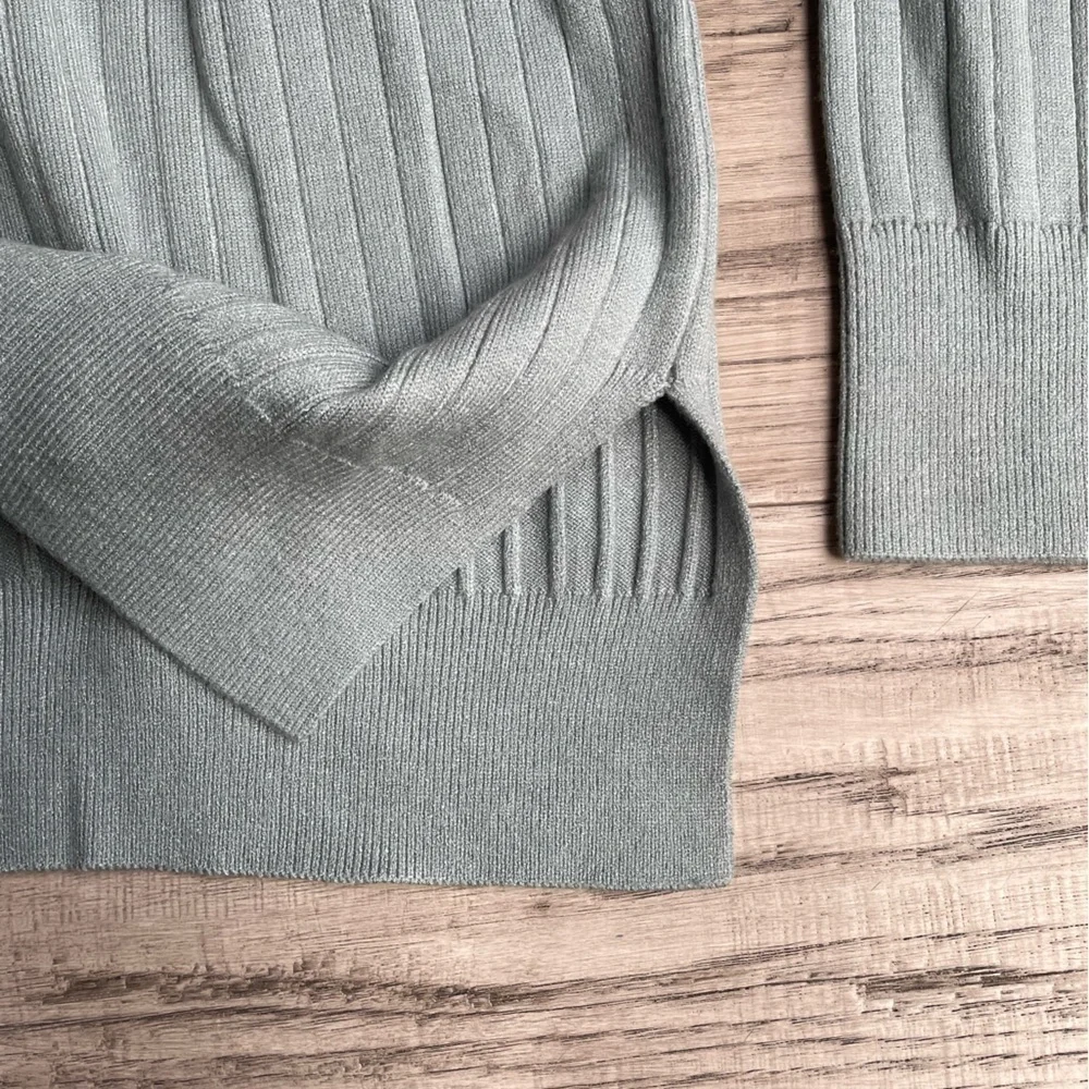 NWT Abercrombie & Fitch Soft Collection Sweater Ribbed Stretchy Long Sleeve SZ L - Picture 5 of 15